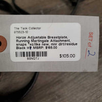 Adjustable Breastplate, Running Martingale Attachment, snaps *xc/like new, mnr dirt/residue
