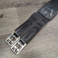 Padded Leather Girth, Els *gc, mnr dirt, scratches & dirty, older, hairy seams, mnr undone seam
