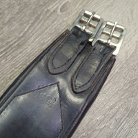 Padded Leather Girth, Els *gc, mnr dirt, scratches & dirty, older, hairy seams, mnr undone seam
