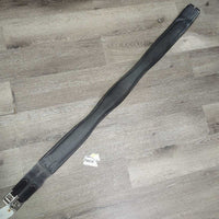 Padded Leather Girth, Els *gc, mnr dirt, scratches & dirty, older, hairy seams, mnr undone seam
