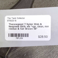 Nylon Web & Neoprene Girth, els *vgc, clean, mnr residue & hair
