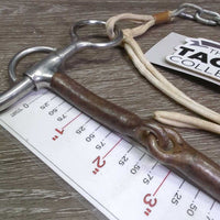 #402 SS Sweet Iron Argentine Training Wester Bit, chain & rope Chin Strap *vgc, clean, nr scuffs, rust & scratches
