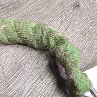 LS Gaited Med Port Bit, curb chain *gc, chews, grass, residue, dirt, gunk, scratches, vetwrap
