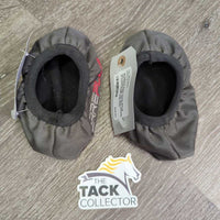 Pr Nylon Fleece Stirrup Iron Covers *vgc, mnr linty, shavings & frayed elastic ends
