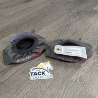 Pr Nylon Fleece Stirrup Iron Covers *vgc, mnr linty, shavings & frayed elastic ends
