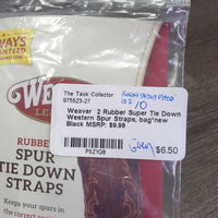 2 Rubber Super Tie Down Western Spur Straps, bag*new
