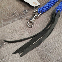 Braided Nylon Rope Strap, Over/Under?, leather tassle end, snap *xc/like new, clean Tassles: faded, not laced
