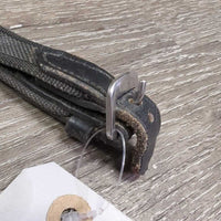 Rubber Web Reins *vgc, mnr dirt, fading?residue, v.scraped buckle end, creases, stiff, twists
