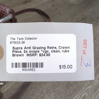 Anti Grazing Reins, Crown Piece, 2x snaps *vgc, clean, rubs
