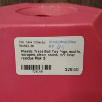 Plastic Treat Ball Toy *vgc, scuffs, scrapes, clean, stains, mnr inner residue
