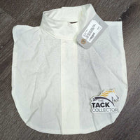 100% Show Shirt Dickie, velcro collar *gc, seam puckers, crinkles, older, edge threads
