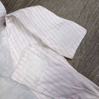 Light 100% Cotton Show Shirt Dickie, velcro collar *vgc, seam puckers, crinkles, older
