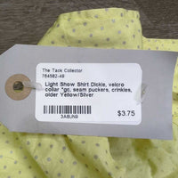 Light Show Shirt Dickie, velcro collar *gc, seam puckers, crinkles, older
