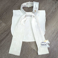Hvy Show Shirt Dickie, velcro collar, attached Stock Tie *gc, dingy, seam puckers, folded edge, older
