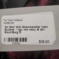 Wst Showmanship Vest, Buttons *vgc, mnr hairy & dirt
