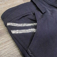 Euro Seat Breeches *gc/fair, seam puckers, faded, shrunk?, NO Buttons, peeling knees
