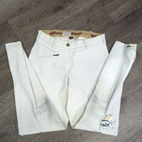 Hvy Full Seat Breeches *gc, pilly, puckers, older, rubs, hairy velcro, stains
