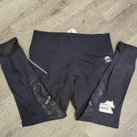 High Waist Euro Seat Breeches, Pull on *gc, mnr faded, peeling stickes & seam puckers, dirt?stain, older
