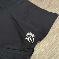 High Waist Euro Seat Breeches, Pull on *gc, mnr faded, peeling stickes & seam puckers, dirt?stain, older
