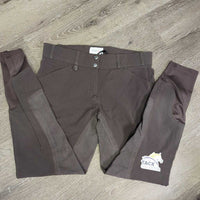 Full Seat Breeches *gc, faded, seam puckers, rubs, pills, older, stretched seat, mnr undone seam, curled inside waist
