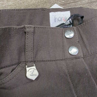 Full Seat Breeches *gc, faded, seam puckers, rubs, pills, older, stretched seat, mnr undone seam, curled inside waist
