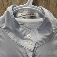 LS Show Shirt, 2x Button Collars *gc, older, seam puckers, stained collar edges
