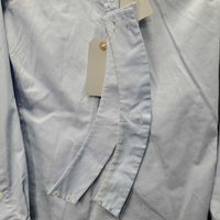 LS Show Shirt, 2x Button Collars *gc, older, seam puckers, stained collar edges
