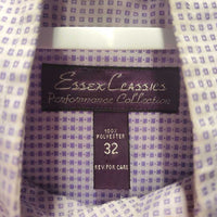 LS Show Shirt, 2x Button Collars *gc, older, seam puckers, stains
