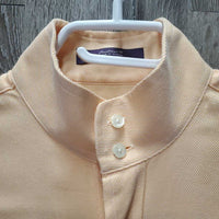 Hvy LS Show Shirt, 2x Button Collars *gc, older, seam puckers, linty
