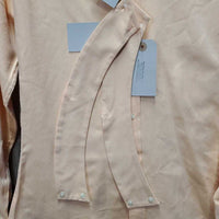 Hvy LS Show Shirt, 2x Button Collars *gc, older, seam puckers, linty
