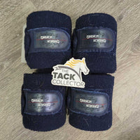 4 Fleece Polos, bag *gc/fair, clumpy, hairy, older, rubs, curled edges
