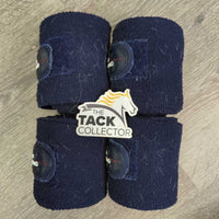 4 Fleece Polos, bag *gc/fair, clumpy, hairy, older, rubs, curled edges
