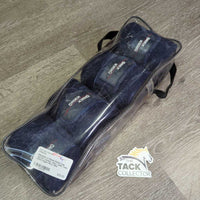 4 Fleece Polos, bag *gc/fair, clumpy, hairy, older, rubs, curled edges
