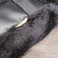 Fleece & Vinyl Surcingle Pad *gc, clean, hairy, dents/hollow edge
