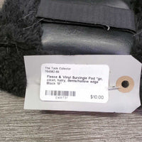 Fleece & Vinyl Surcingle Pad *gc, clean, hairy, dents/hollow edge
