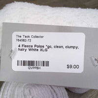 4 Fleece Polos *gc, clean, clumpy, hairy, thin
