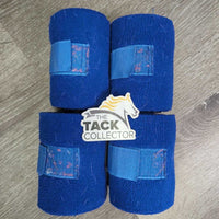 4 Thin Fleece Polos *gc/fair, clumpy, hairy, older, rubs
