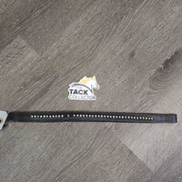 Padded Leather Bling Browband *vgc, mnr dirt, missing bling
