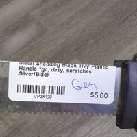 Metal Shedding Blade, Hvy Plastic Handle *gc, dirty, scratches
