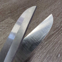 Curved Thick Scissors, plastic handles *gc, dirty, scratches
