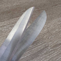 Curved Thick Scissors, plastic handles *gc, dirty, scratches
