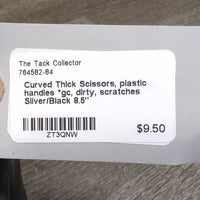 Curved Thick Scissors, plastic handles *gc, dirty, scratches

