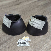 Smooth Rubber Bell Boots, velcro *gc, clean, residue, frayed & peeled edges
