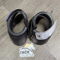 Smooth Rubber Bell Boots, velcro *gc, clean, residue, frayed & peeled edges
