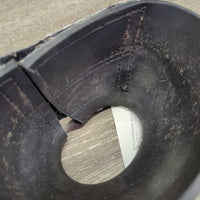 Smooth Rubber Bell Boots, velcro *gc, clean, residue, frayed & peeled edges

