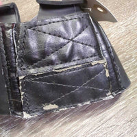 Smooth Rubber Bell Boots, velcro *gc, clean, residue, frayed & peeled edges
