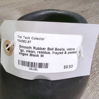 Smooth Rubber Bell Boots, velcro *gc, clean, residue, frayed & peeled edges
