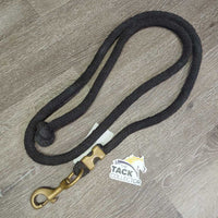 Stiff Nylon Lead Rope *gc/fair, rubs, faded, frays, hairy, knotted
