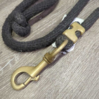 Stiff Nylon Lead Rope *gc/fair, rubs, faded, frays, hairy, knotted
