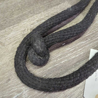 Stiff Nylon Lead Rope *gc/fair, rubs, faded, frays, hairy, knotted
